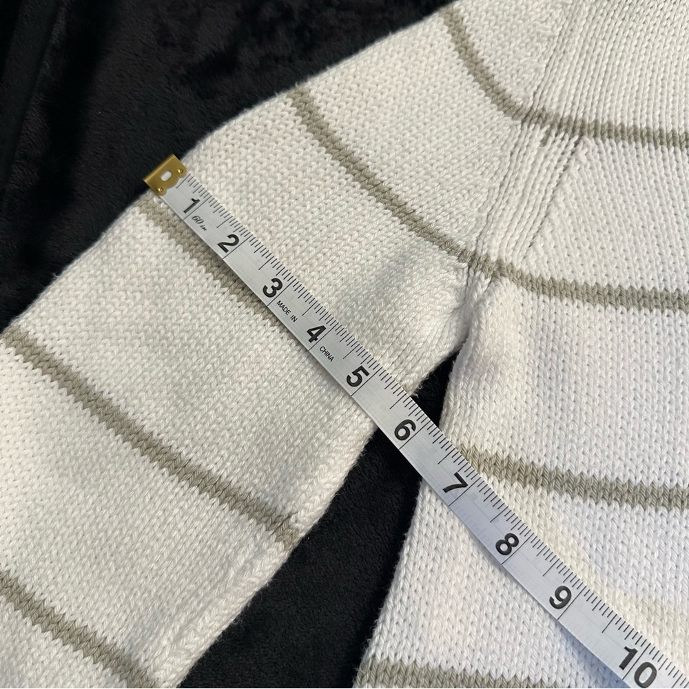 Pure Handknit Striped Button Front Hoodie Cardigan Sweater Women’s S/M - Picture 8 of 13